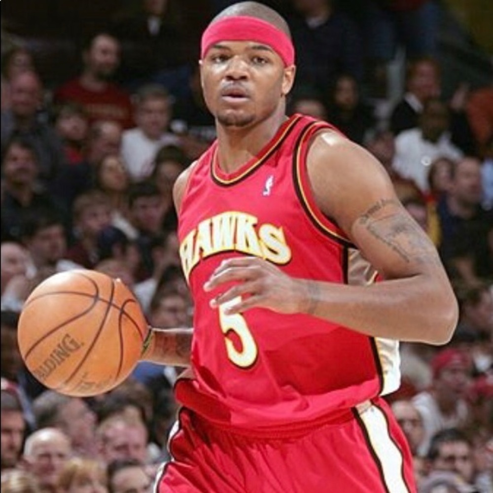 Retired signed Josh Smith NBA Hawks #5 Jersey